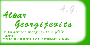 alpar georgijevits business card